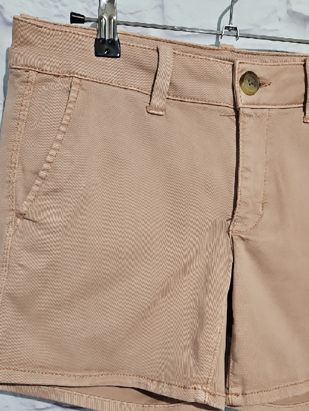 American Eagle Outfitters Blush Tan Women's Cotton Shorts AEO Twill - Picture 2 of 8